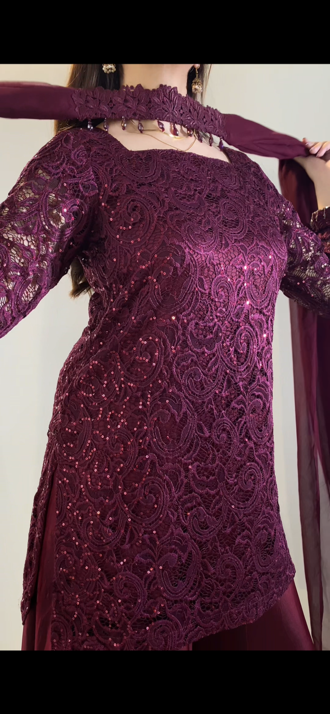 Royal Magenta Glow Bell Bottom
